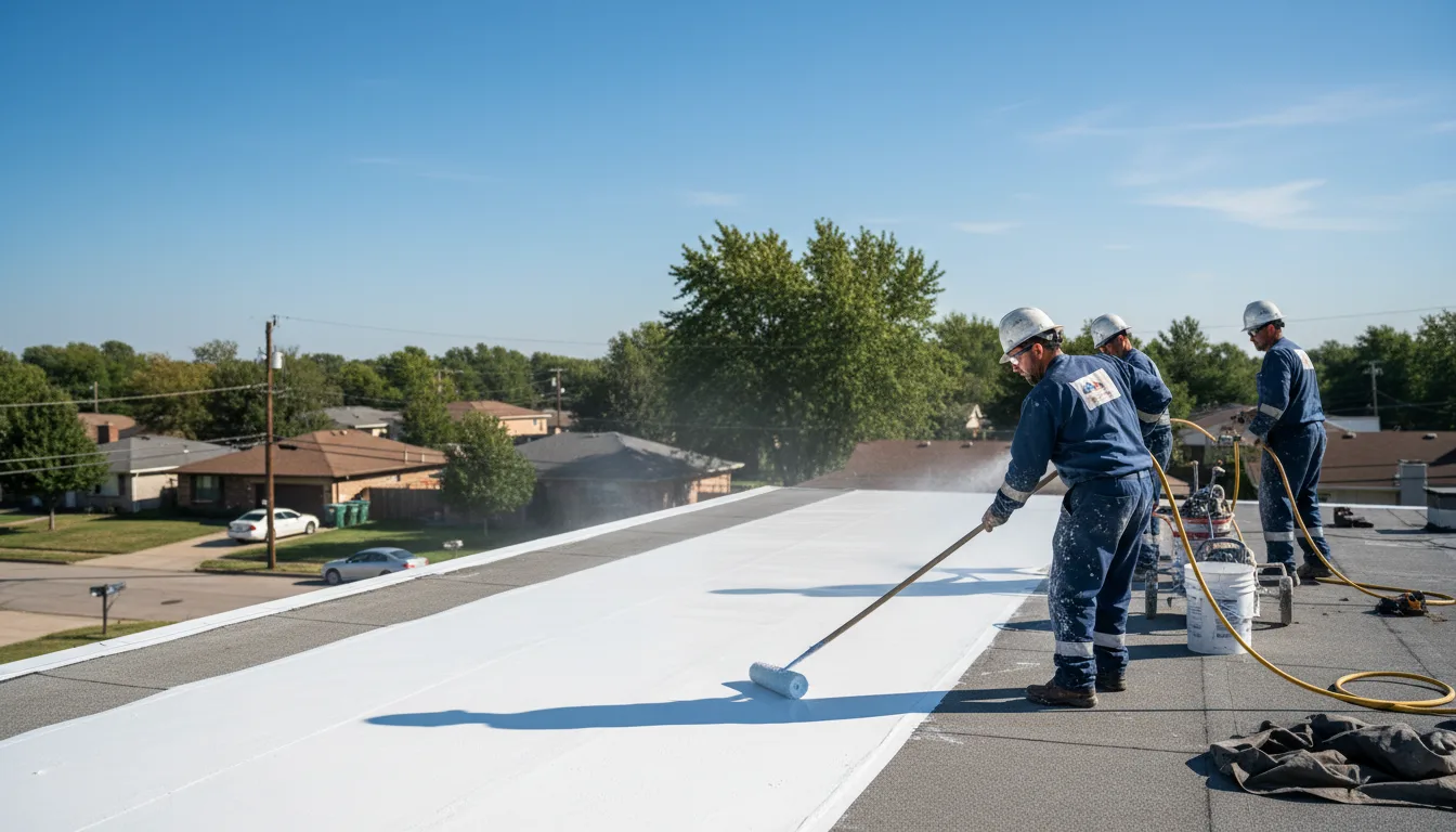 Commercial roof coating in Caddo, OK near me